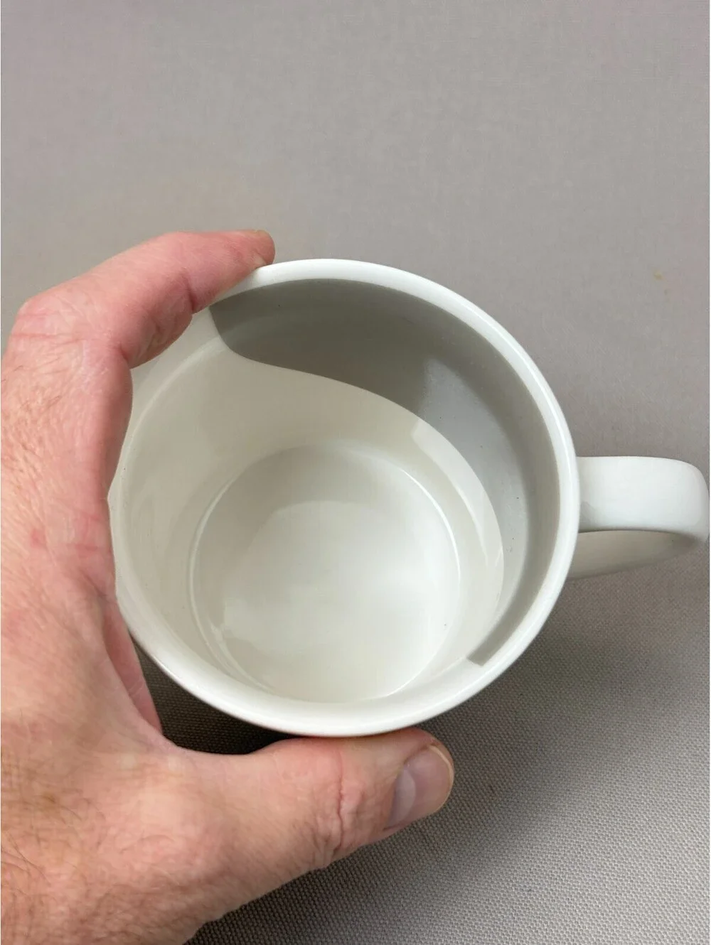 Vintage 2005 Starbucks Coffee Mug Pink Gray Abstract Color Block Ceramic 4